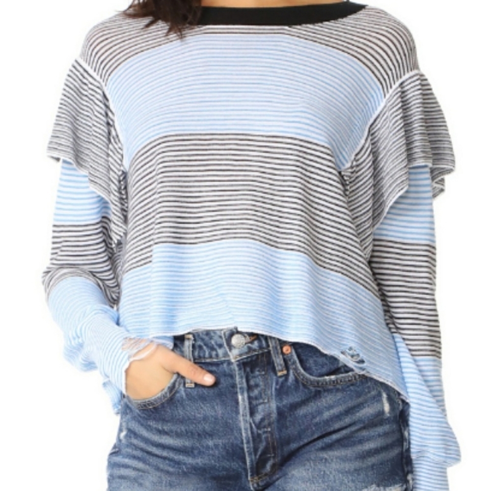 Wildfox Distressed Striped Sweater